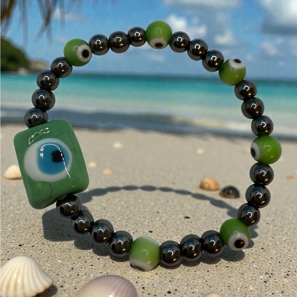 Green Evil Eye Bracelet